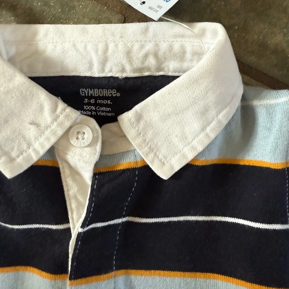 🎀3/$25🎀 Gymboree Navy and Light Blue Striped Shirt and Blue Pants, NWT
